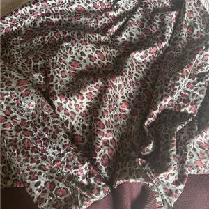 Dries Van Noten Leopard Print Bomber Jacket - Pink and Black